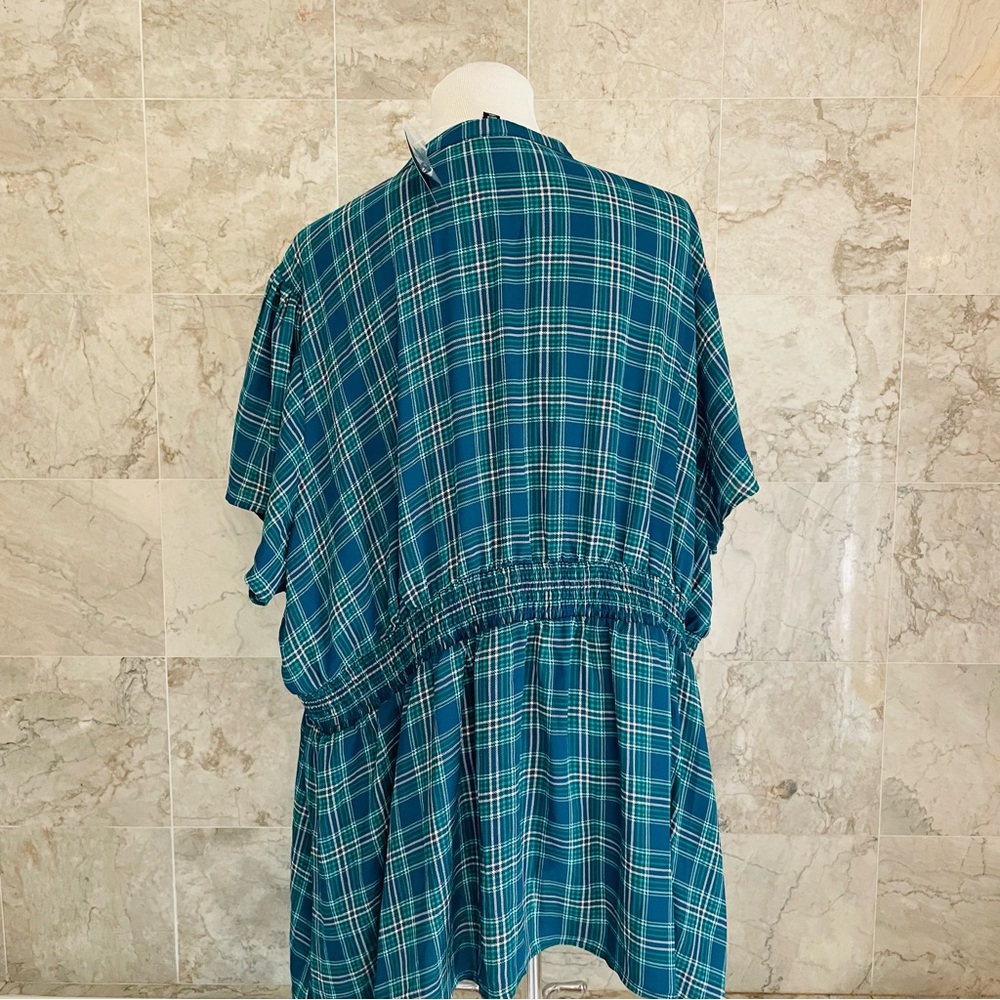 Torrid Plaid Ruffle Button Up Shirt - Picture 6 of 8